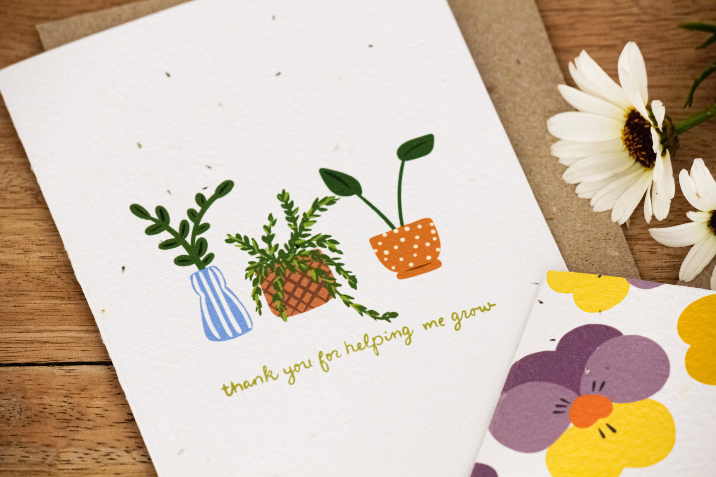 Thank You For Helping Me Grow (House Plants) Plantable Card