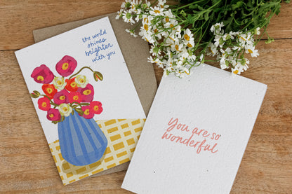 Brighter With You Plantable Card Wholesale