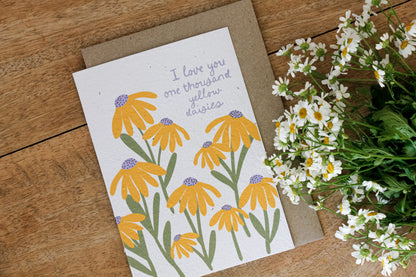 Yellow Daisies Plantable Card