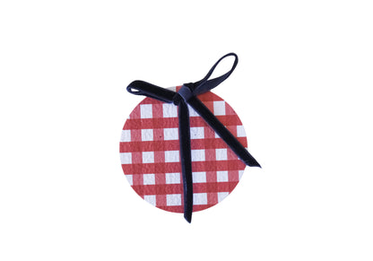 Gingham Plantable Gift Tag and Ribbon