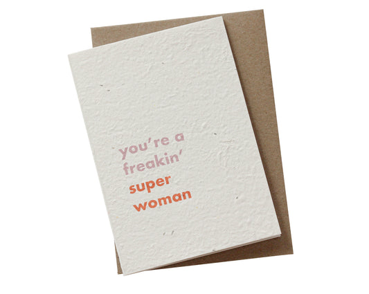 Super Woman Plantable Card Wholesale